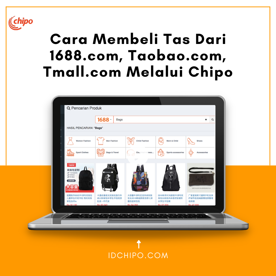 Cara Membeli Tas Dari 1688.com, Taobao.com & Tmall.com Melalui Chipo