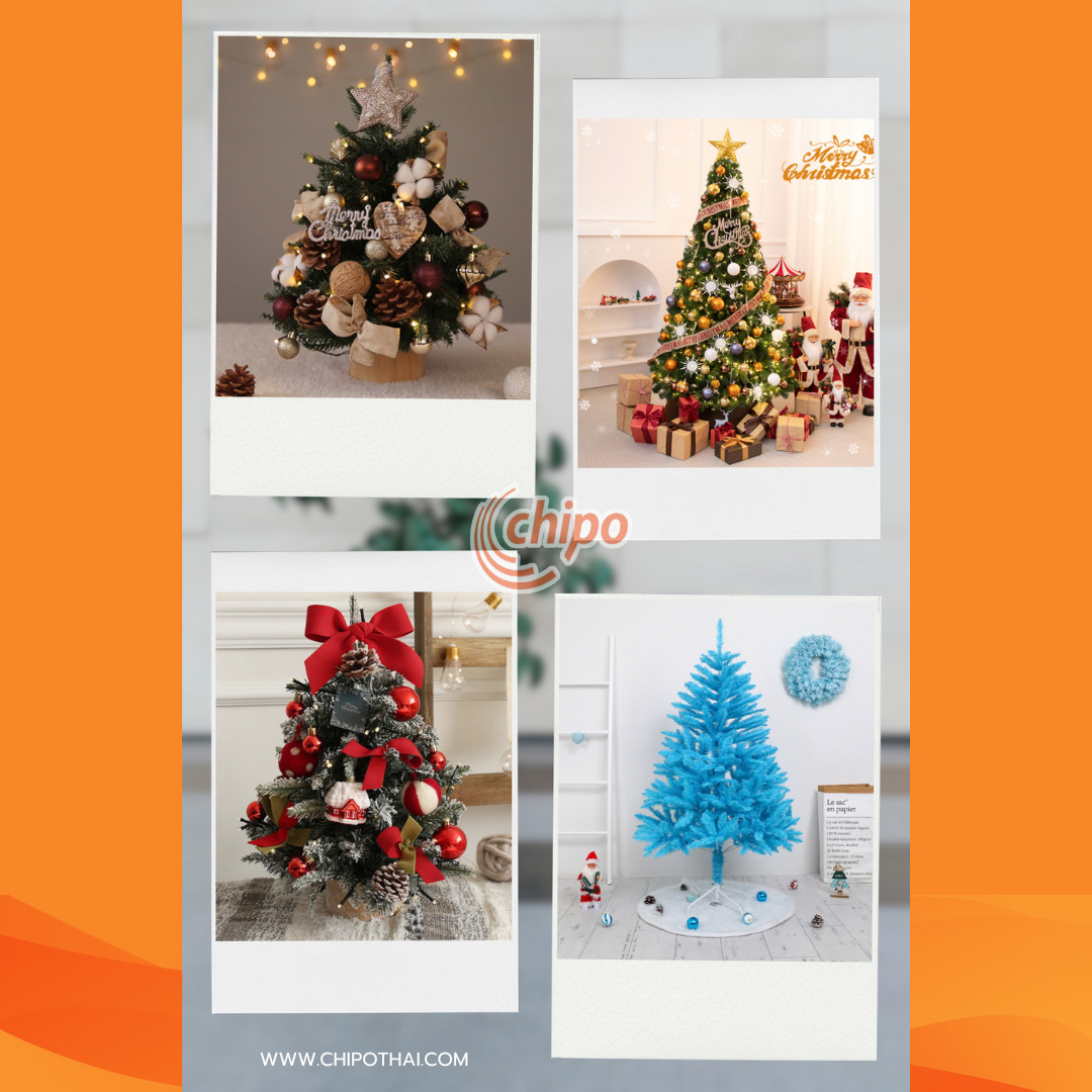 christmas-tree ต้นคริสต์มาสพร้อมของตกแต่ง